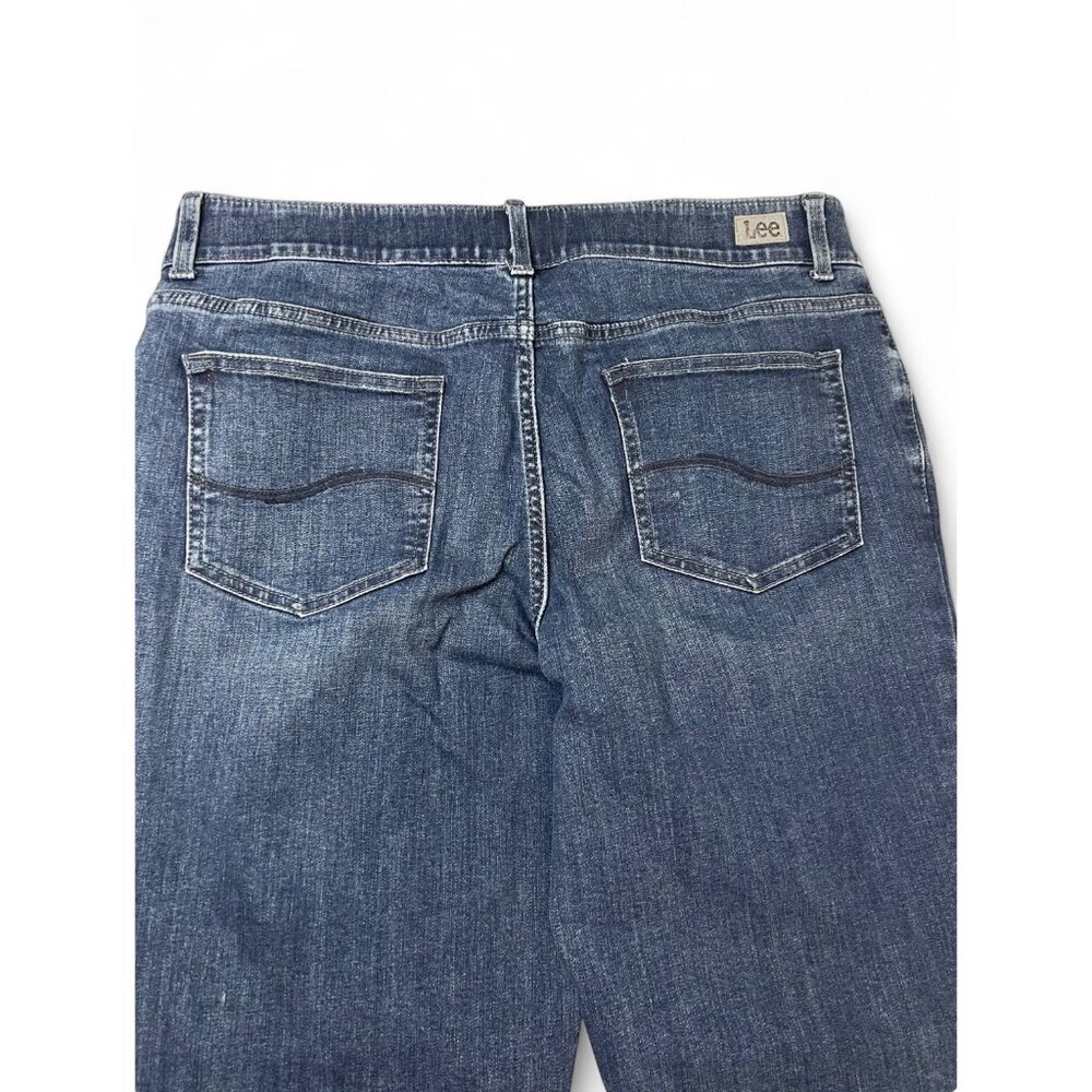 Lee Women's Size Flex Motion Regular Fit Straight Leg Jean Royal Chakra 16 - Picture 10 of 15